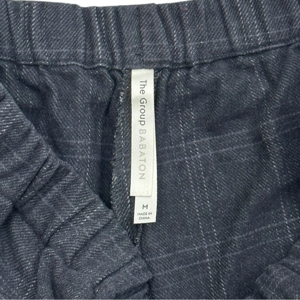 Aritzia The Group by Babaton Grey Plaid Cotton Pants - Size Medium - Picture 2 of 5